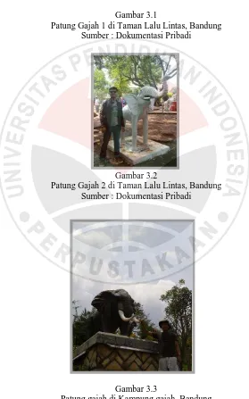 Gambar 3.1  Patung Gajah 1 di Taman Lalu Lintas, Bandung 