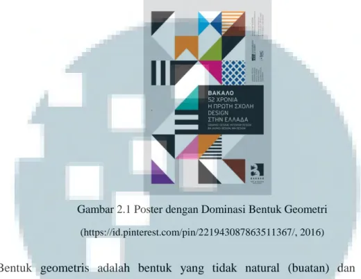 Gambar 2.1 Poster dengan Dominasi Bentuk Geometri  (https://id.pinterest.com/pin/221943087863511367/, 2016) 