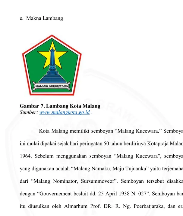Gambar 7. Lambang Kota Malang Sumber: www.malangkota.go.id . 