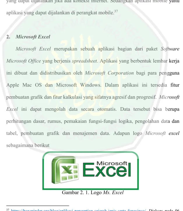 Gambar 2. 1. Logo Ms. Excel                                                             