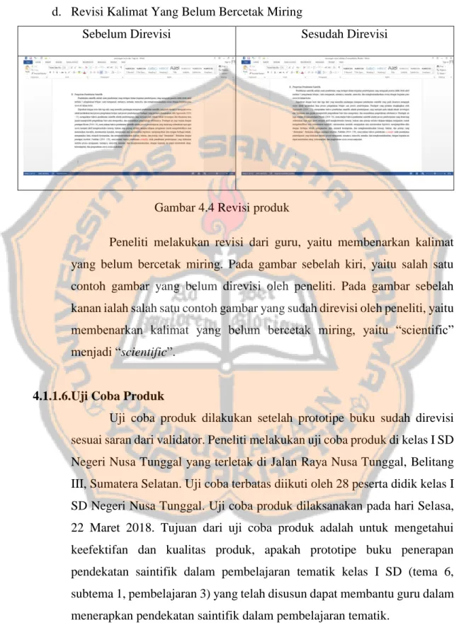 Gambar 4.4 Revisi produk 