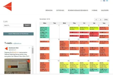 Gambar 4.1. Kalender Program Kineforum 