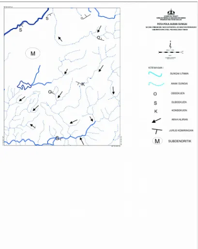 Gambar 2.5 Peta Pola Aliran Sungai Daerah Pringkuku dan Sekitarnya
