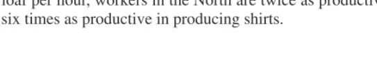 TABLE 2–1 Comparative Advantage