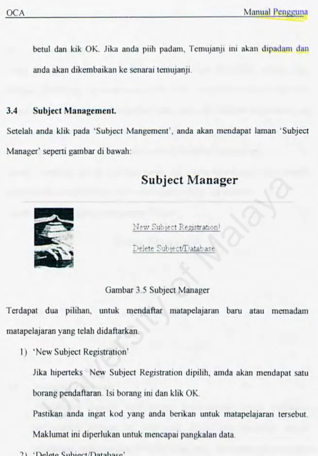Gambar  3  5  Subject Manager 