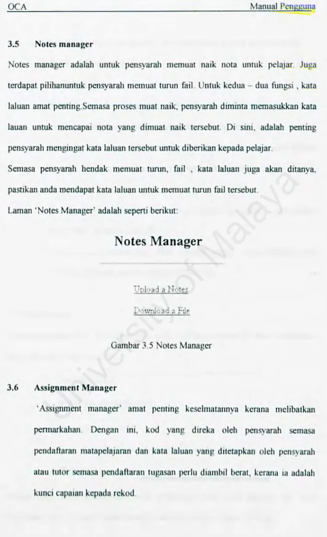 Gambar 3.5 Notes Manager 