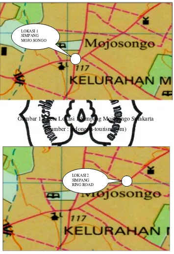 Gambar 1.1 Peta Lokasi 1 Simpang Mojosongo Surakarta 