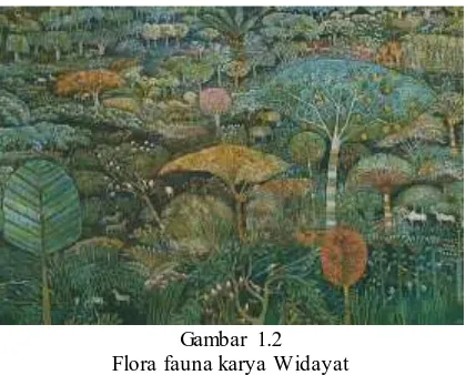 Gambar 1.2 Flora fauna karya Widayat 