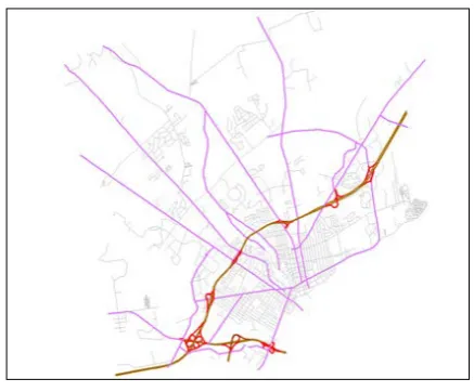 Figure 12. Experiment result of road network structures  Data source: City of Bangor, Maine, USA 