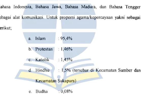 Tabel  IV.3.  Proporsi Mata Pencaharian Penduduk Kabupaten Probolinggo  l' 1 lo  Mata Pencaharian  Jumlah 