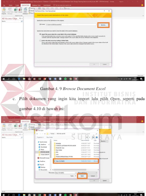 Gambar 4. 9 Browse Document Excel 