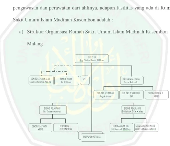Gambar 2.1 Struktur Organisasi RSUI Madinah kasembon malang 