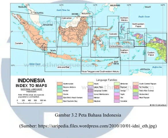 Gambar 3.2 Peta Bahasa Indonesia 