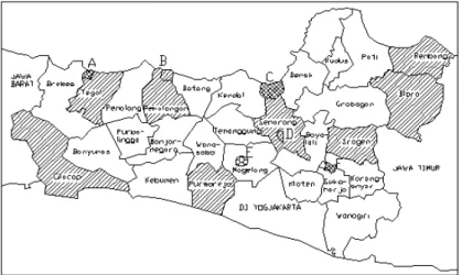 Gambar 4.3  Pemetaan pekerja yang sudah tersertifikasi di Jawa Tengah 