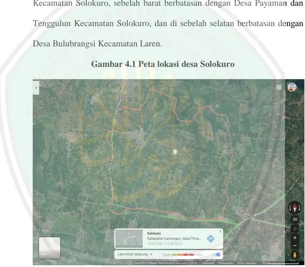 Gambar 4.1 Peta lokasi desa Solokuro 