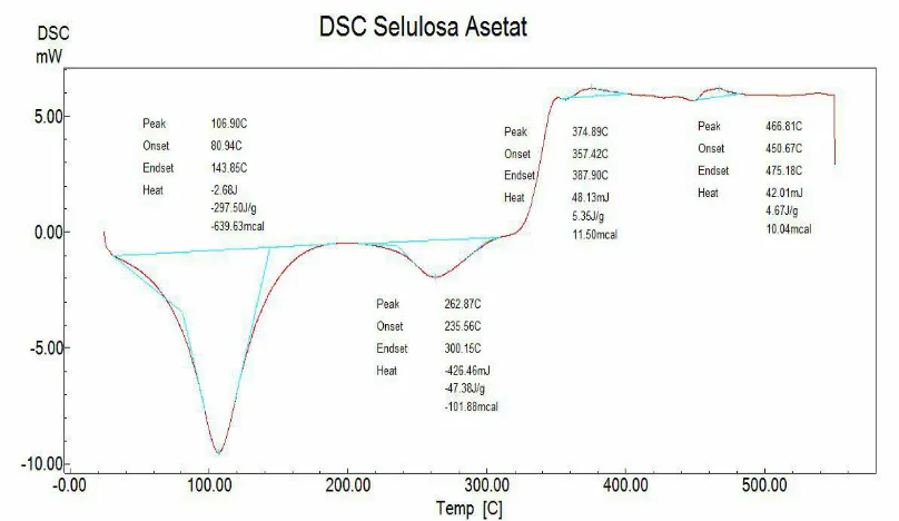 Gambar 4.3. DSC Selulosa Asetat 