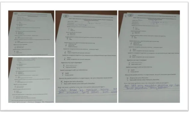 Gambar 9 Pretest dan post test para peserta kegiatan PKM mycoyogurt 