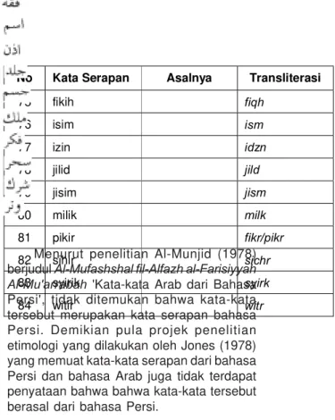 Tabel 12. Penyisipan Vokal /a/ dalam Gugus Konsonan