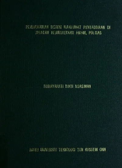 Pembangunan Sistem Maklumat Pentadbiran Di Jabatan Kejuruteraan Awam ...