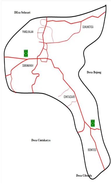 Gambar 3.1 Peta Desa Sukasari 