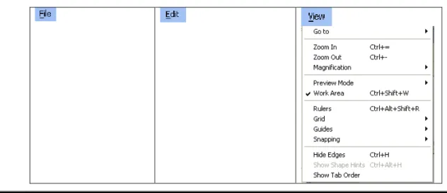 Gambar 4.  Elemen dasar Macromedia flash 8