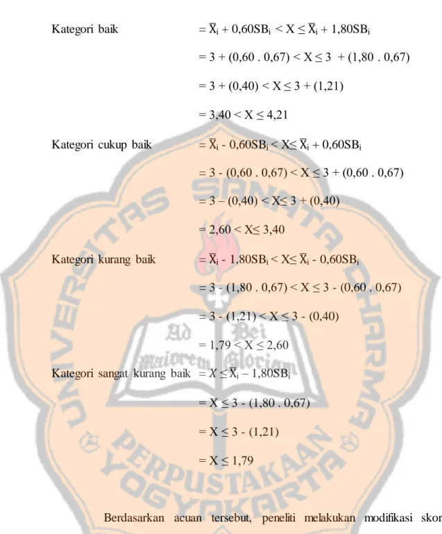 Tabel 3.6. Konversi Nilai Skala Empat 