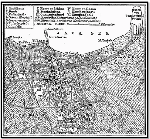 Gambar 1. Peta Batavia tahun 1888 