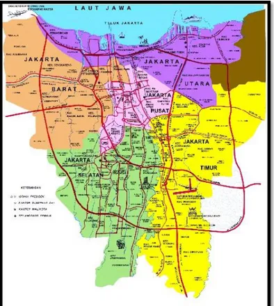 Gambar 2.. Peta Wilayah DKI Jakarta 