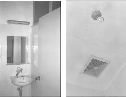 Gambar 2. Sumber pancahayaan buatan pada toilet pasien 