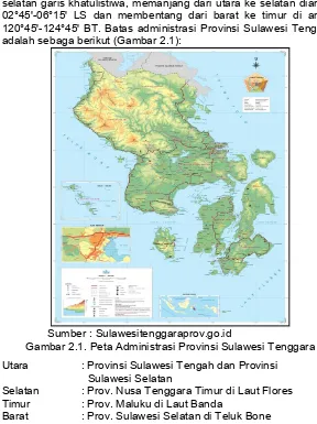Gambar 2.1. Peta Administrasi Provinsi Sulawesi Tenggara 