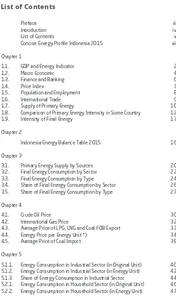 Table 1 General Information and Energy Economic Indicators