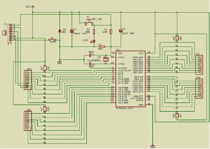 Gambar 3.2 Rangkaian skematik sistem minimum mikrokontroler AT89S52 