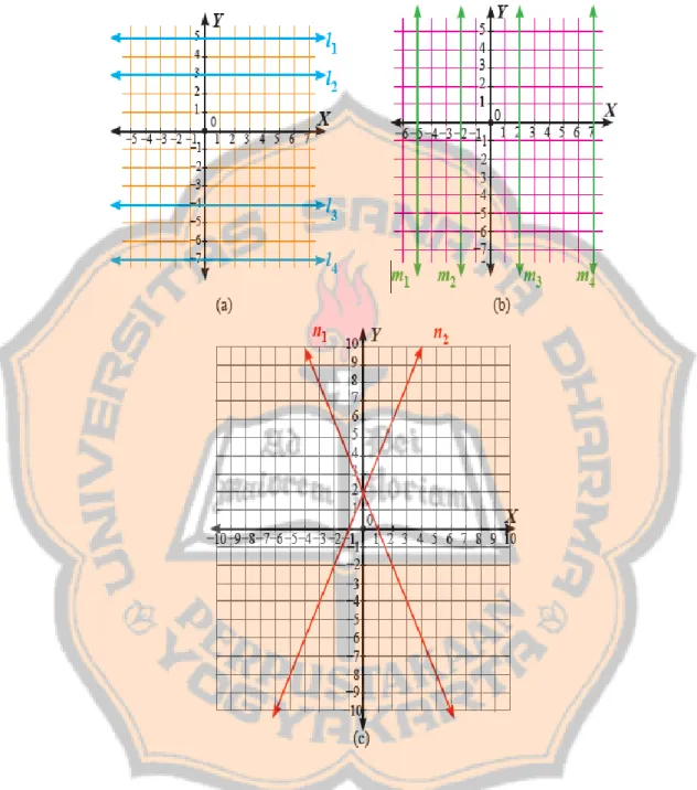 Gambar 2.5 Garis-garis pada bidang koordinat kartesius 