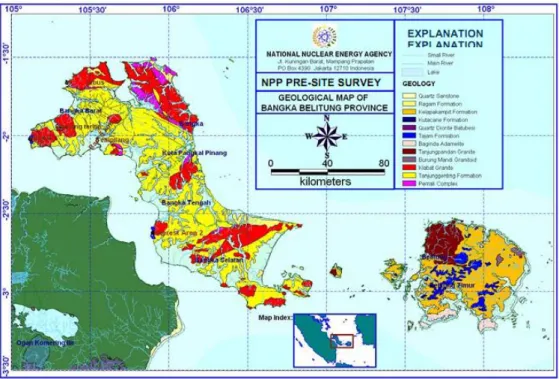 Gambar 1. Peta Geologi Bangka Belitung 