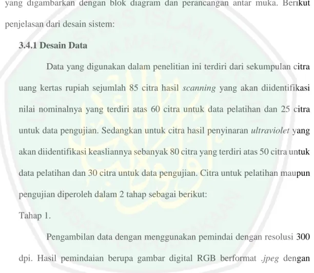 Gambar 3.2 Hasil Scanning Uang Kertas Rupiah Pecahan Rp5.000,00 dan  Rp10.000,00 