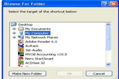Gambar 1.5. Kotak Dialog Browse For Folder 