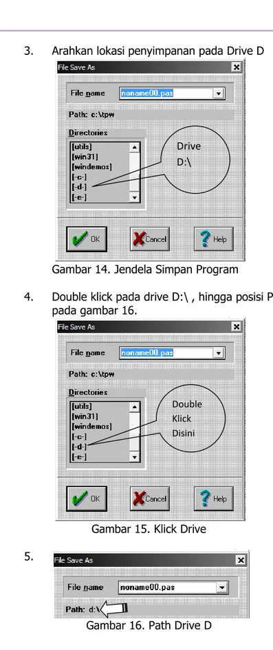 Gambar 14. Jendela Simpan Program 