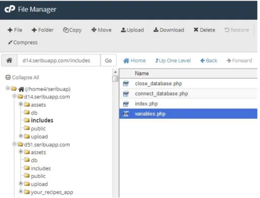 Gambar 5. Memasukan Database ke subdomain 