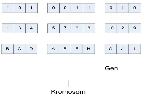 Gambar 2.1 Contoh Struktur Data Algoritma Genetika  