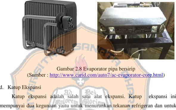 Gambar 2.8 Evaporator pipa bersirip 