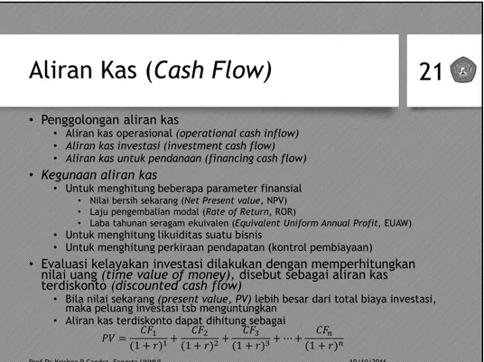 Diagram Aliran Kas (Cash Flow Diagram)