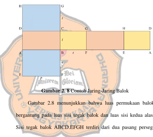 Gambar 2. 8 Contoh Jaring-Jaring Balok