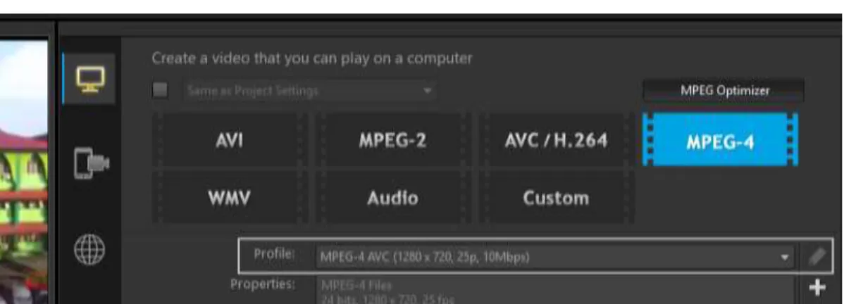 Gambar 20. Memilih format dan ukuran video