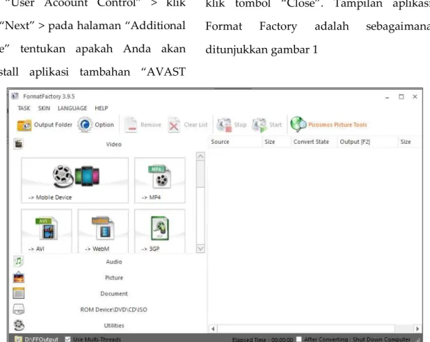 Gambar 1. Aplikasi Format Factory 
