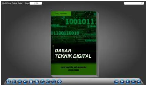 Gambar  3  memperlihatkan    desain  modul  virtual  dasar  teknik  digital. 