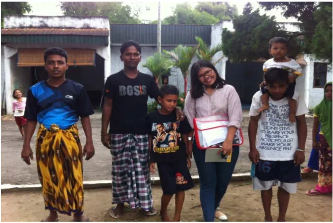 Gambar 1: Foto bersama pengungsi Rohingya (wanita) Di Hotel Beraspati 