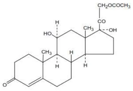 Gambar 2.2 Struktur Hidrokortison Asetat 