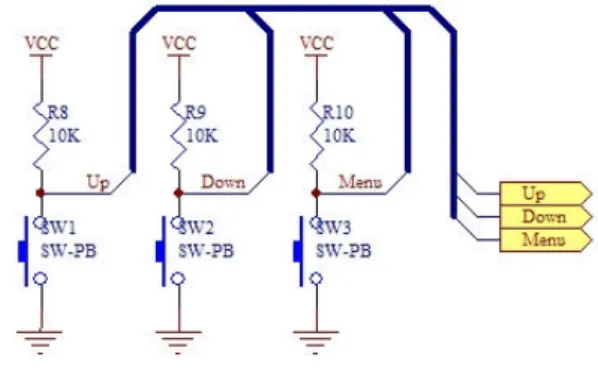 Gambar  4. Penyambungan PIN-PIN pada Memori dengan Mikrokontroler