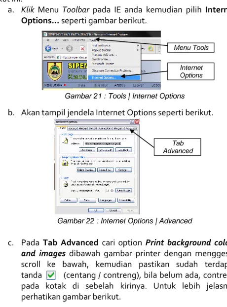 Gambar 21 : Tools | Internet Options 