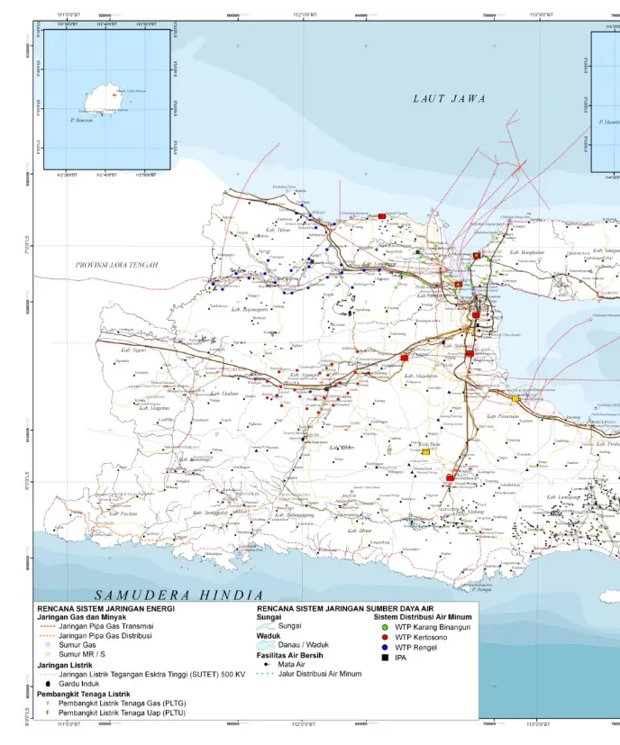 Gambar 1. Peta Rencana Struktur Ruang Provinsi Jawa Timur